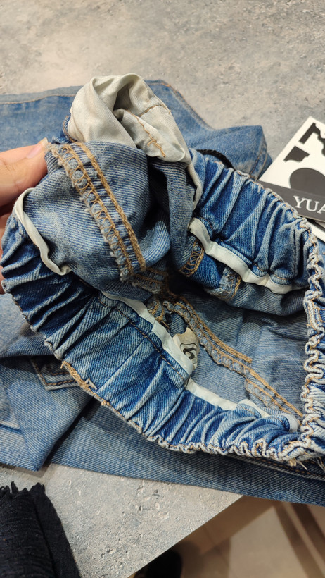 دوخت داخلی شلوار لی بچگانه دخترانه