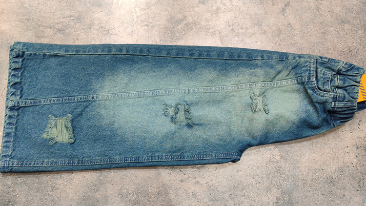 شلوار لی مدل شافل سنگشور بچگانه