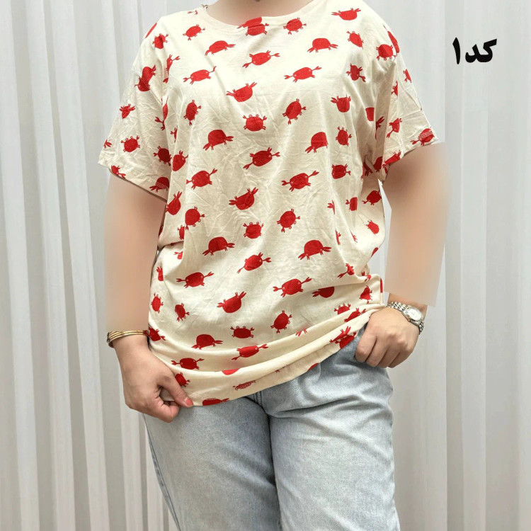 تیشرت طرحدار H&M کد 1170 آبرفت و رنگ رفت ندارد چروک نمیشود سایزبندی کامل S تا XXXL