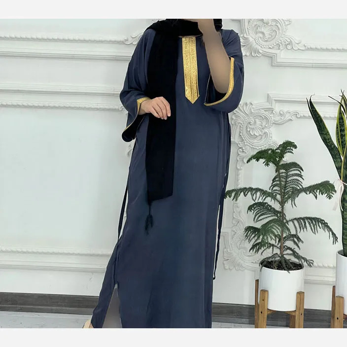 پیراهن ساحلی نخی شسته شده فری سایز زنانه تا سایز 52 کمربنددار بدون آبرفت و رنگ رفت