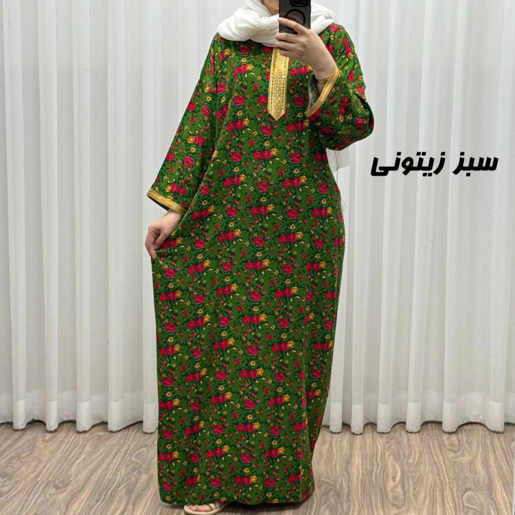 پیراهن ساحلی زنانه ترکمنستان طلاکوب گل ریز فری سایز تا 54 جنس نخی چهارفصل شیک