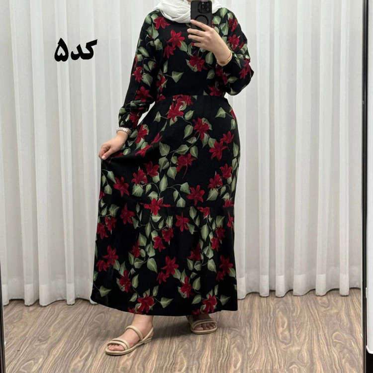 پیراهن زنانه مدل گلرخ کد 924 فری سایز تا 46 جنس بوگاتی کمربنددار چهارفصل شیک و راحت بدون آبرفت و رنگ رفت سایه نمیندازد